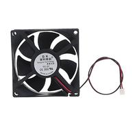 SkyPOOU Ventilador de refrigeración de CPU de 80 x 80 x 25 mm, 5 V, 12 V, 24 V, 2 pines, ventilador de refrigeración silencioso, radiador para computadora de escritorio, enfriador de 3300 rpm