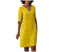 SkyPOOU Vestido para mujer, casual, manga 3/4, espacioso organizador de pañales con múltiples compartimentos, bolso de hombro acolchado, adecuado para viajes familiares y salidas, Amarillo, XX-Large
