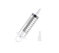 SKYPRO 1 paquete de jeringa de plástico grande de 100 ml con conector, jeringa de punta de catéter, jeringa de medición de múltiples usos para laboratorios científicos, riego, recarga