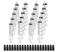 SKYPRO 20 jeringas de plástico de 10 ml y 20 ml con tapas, herramientas de jeringa de medición de múltiples usos para laboratorios científicos, medición, dispensación, riego, rellenado