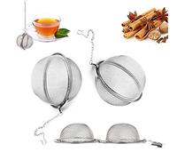 SKYPRO 3 bolas de infusor de colador de té, filtro de té de malla de acero inoxidable para hojas, filtro de hierbas de especias, exprimidor de frutas, 7 cm de diámetro