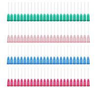 SKYPRO Agujas dispensadoras versátiles de plástico con punta roma resistente al calor - Paquete de 100, Luer Lock 18G 20G 22G 25G 1 pulgada - Ideal para arte DIY, botellas de aceite y proyectos de