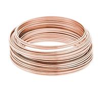 SKYPRO Alambre de cobre puro redondo al 99,5% - 2,5 mm - Para fabricación de joyas, cuentas, manualidades - Longitud: 10 m