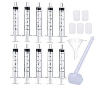 SKYPRO Paquete de 10 jeringas de plástico reutilizables de 3 ml con adaptadores de extracción, embudo y bomba dispensadora de cosméticos para transferencia de perfumes a botellas vacías