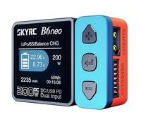 SKYRC B6Neo: Balance Lipo Cargador de batería para 1S-6S Lipo/Li-Ion/LiHV, 1-15S NiMH/NiCd Cargador de batería - DC 200W, PD 80W, Cargador de batería Inteligente, descargador y Almacenamiento