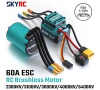 SKYRC Motor sin escobillas ESC Combo FuriaX Supa 3650 Motor 60A ESC 2-3S LiPo eje de 3.175mm para 1/10 Touring Buggy camión de recorrido corto 5400KV Motor60A ESC