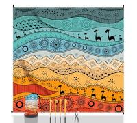 SKYREH Manta de Playa sin Arena, supergrande, 210 x 200 cm, Resistente a la Arena, Impermeable, Ultrafina, de Secado rápido, portátil, Ligera, Suave, cómoda, Duradera, Bohemia