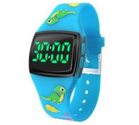 SKYROKU Reloj de entrenamiento para ir al baño para niños pequeños, carga magnética, 5 modos de temporización, espera ultra larga, bonito diseño de dinosaurio, recordatorios de música y flash, correa