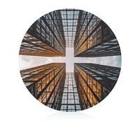 Skyscraper - Tabla de cortar redonda fácil de limpiar, tablas de cortar para cocina de tamaño grande 7.9, tablas de cortar esenciales de cocina convenientes para carne y verduras