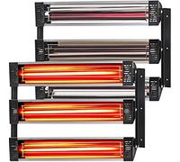 SKYSHALO Lámpara de secado de pintura, doble 3000 W de secado rápido 110 V, cobertura de 47,2 x 39,3 pulgadas cuadradas para cabinas de pulverización/horneado, calentador infrarrojo para pintura
