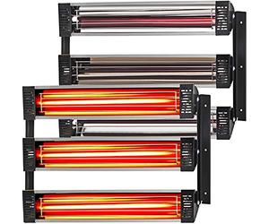 SKYSHALO Lámpara de secado de pintura, doble 3000 W de secado rápido 110 V, cobertura de 47,2 x 39,3 pulgadas cuadradas para cabinas de pulverización/horneado, calentador infrarrojo para pintura