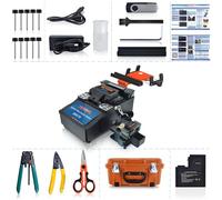 SKYSHL Alineación de Núcleo ARC Fusionadora de Fibra Óptica con 10xElectrodos y Pantalla Táctil de 4,3" Baja Pérdida de Empalme Mini Fusion Splicer Auto Empalmadora de Fibra Óptica -SS411F-511