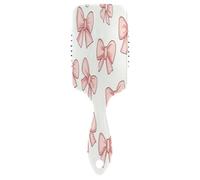 SKYSHU Bow Pink - Cepillo de pelo con cojín de aire para desenredar, antiestático, sin dolor, ventilado, para mujeres y hombres, cepillo de masaje para cuero cabelludo con paleta suave al tacto para