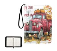 SKYSHU Carpeta portátil de 4 bolsillos con diseño de calabaza otoñal para tarjetas de intercambio, álbum para 400 tarjetas con 50 fundas extraíbles, carpeta impermeable con cremallera para colección