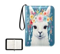 SKYSHU Carpeta portátil de 4 bolsillos para tarjetas de intercambio, con diseño de llama, se adapta a 400 tarjetas con 50 fundas extraíbles, carpeta impermeable con cremallera para colección de