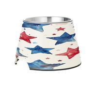 SKYSHU Cuencos elevados Star para perros, prevención de la enfermedad de las vértebras, soporte elevado para perros y gatos con cuencos extraíbles de acero inoxidable, antideslizante a prueba de