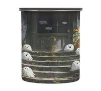 SKYSHU Halloween Ghost - Recipientes herméticos de almacenamiento de alimentos de 900 ml, botes de café de acero inoxidable con tapa de bloqueo al vacío para organización de cocina, grano de café, té
