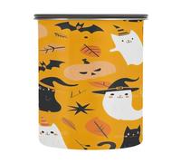 SKYSHU Halloween Ghost - Recipientes herméticos de almacenamiento de alimentos de 900 ml, botes de café de acero inoxidable con tapa de bloqueo al vacío para organización de cocina, grano de café, té