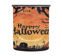 SKYSHU Happy Halloween - Recipientes herméticos de almacenamiento de alimentos de 900 ml, botes de café de acero inoxidable con tapa de bloqueo al vacío para organización de cocina, grano de café, té