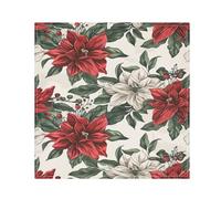 SKYSHU Juego de 1 servilletas de tela con flores, reutilizables, lavables, de gran tamaño, para bodas, cenas, fiestas, decoración del hogar, 20 pulgadas