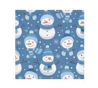 SKYSHU Juego de 1 servilletas de tela de muñeco de nieve de Navidad, reutilizables, lavables, servilletas de mesa de gran tamaño para familia, boda, cena, fiesta, decoración del hogar, 20 pulgadas