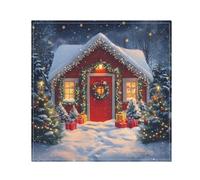 SKYSHU Juego de 1 servilletas de tela de Navidad para casa, reutilizables, lavables, servilletas de mesa de gran tamaño para familia, boda, cena, fiesta, decoración del hogar, 20 pulgadas