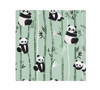 SKYSHU Juego de 1 servilletas de tela de panda, reutilizables, lavables, de gran tamaño, para bodas, cenas, fiestas, decoración del hogar, 20 pulgadas