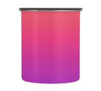 SKYSHU Recipientes herméticos de almacenamiento de alimentos de color rosa degradado de 900 ml, botes de café de acero inoxidable con tapa de bloqueo al vacío para organización de cocina, grano de