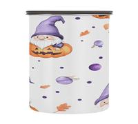 SKYSHU Recipientes herméticos de almacenamiento de alimentos de gnomo de Halloween de 900 ml, botes de café de acero inoxidable con tapa de bloqueo al vacío para organización de cocina, grano de café