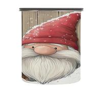 SKYSHU Recipientes herméticos de almacenamiento de alimentos de gnomo de Navidad de 900 ml, botes de café de acero inoxidable con tapa de bloqueo al vacío para organización de cocina, grano de café