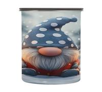 SKYSHU Recipientes herméticos de almacenamiento de alimentos de gnomo de Navidad de 900 ml, botes de café de acero inoxidable con tapa de bloqueo al vacío para organización de cocina, grano de café