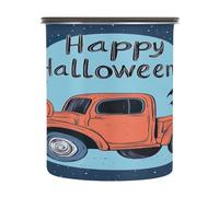 SKYSHU Recipientes herméticos de almacenamiento de alimentos de Halloween para coche de calabaza de 900 ml, botes de café de acero inoxidable con tapa de bloqueo al vacío para organización de cocina
