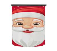 SKYSHU Recipientes herméticos de almacenamiento de alimentos de Papá Noel de Navidad de 900 ml, botes de café de acero inoxidable con tapa de bloqueo al vacío para organización de cocina, grano de
