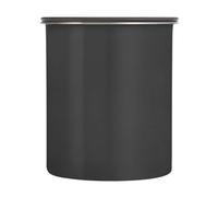 SKYSHU Recipientes herméticos negros para almacenamiento de alimentos, 900 ml, botes de café de acero inoxidable con tapa de bloqueo al vacío para organización de cocina, granos de café, té, azúcar