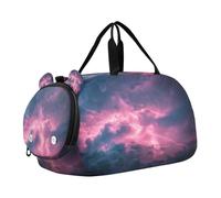 SKYSHU Thunder Lighting - Bolsa grande impermeable para fin de semana, correa de hombro desmontable, bolsa de gimnasio con compartimento para zapatos y bolsillo húmedo