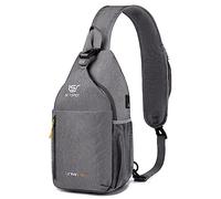 SKYSPER Bolsa de Pecho para Hombres Mujeres Bolso de Hombro Ligero Mochila de Viaje Bandoleras Pequeñas Bolsos Cruzados Impermeable Sling Bag para Acampar Deportes Senderismo Casual, #1 Urbanx6-Gris