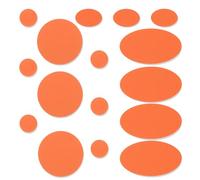 Skystuff Parches Plumas Adhesiva, 48 Piezas Parches para Reparar Plumíferos Autoadhesivos para Ropa - Impermeables Parch Ropa Chaqueta, Mochila, Pantalones, Saco De Dormir, Tienda,Naranja