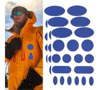 Skystuff Parches Plumas Adhesiva, 51 Piezas Impermeables Parches para Reparar Plumíferos Autoadhesivos para Ropa - Parch Ropa Chaqueta, Mochila, Pantalones, Saco De Dormir, Tienda, Azul Real