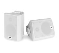 Skytec Conjunto de Altavoces Stereo, 2-vias, 100W MAX, Blanco - Pareja | Woofer de 5 pulgadas, 2 vías, 100W de potencia, para DJ móviles, fácil de transportar, rejilla metálica protectora