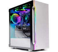 SkyTech Archangel Gaming Computer PC de escritorio - Ryzen 5 3600 6-Core 3.6GHz, GTX 1660 Ti 6G, 500G SSD, 8GB DDR4 3000, RGB, AC WiFi, Windows 10 Home 64-bit, blanco