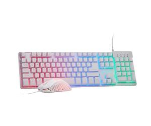 Skytech Gaming Combo clásico de mouse y teclado RGB para juegos, iluminación Chroma RGB personalizable, máximo 6200 DPI y 104 teclas, mouse y teclado con cable USB, diseño ergonómico de sensación