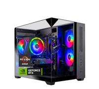 Skytech Gaming Crystal Gaming PC, AMD Ryzen 7 5700 3.7GHz, NVIDIA RTX 5060, 1TB NVMe SSD, 32GB DDR4 RAM 3200, 650W Gold PSU, Wi-Fi, Win 11, computadora