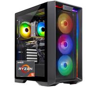 Skytech Nebula - computadora para PC para juegos, Ryzen 5 5500 3,6 GHz (4,2 GHz Turbo Boost), AMD RX 6400 4GB GDDR6, 500GB SSD, 16GB DDR4 RAM 3200, 650W Gold PSU, Wi-Fi, Win 11 Home