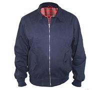 SKYTEX UK - Chaqueta Harrington clásica/retro/moderna/para ir en moto. 10 colores disponibles, tallas de la XS a la 8XL Azul azul marino X-Large
