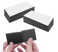 Skythrive 20 Piezas de Cinta de Cierre Mágico Autoadhesiva Extra Fuerte, 50 x 100 mm, Cierre de Gancho y Bucle Autoadhesivo, Cinta Ancha de Cierre Mágico para Costura, Proyectos de Bricolaje, Negro