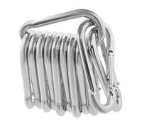 Skythrive Mosquetones Pequeños 12 Piezas - Mosquetones de Acero Inoxidable Resistentes hasta 180 kg, 6 x 60 mm, Ideales para Toldos, Hamacas, Mochilas, Correas de Perro, Camping y Viajes