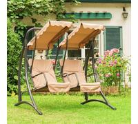 Skywalker Columpio de jardín Hamaca 180 cm 2 asientos Toldo Blumfeldt