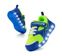 SKYWHEEL Zapatillas de tenis con luces LED intermitentes para niños y niñas, Zapatos con luz verde para niños, 8 Toddler