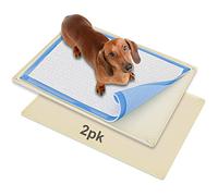 Skywin Soporte para almohadilla de orina - Soporte de silicona para cachorros sin derrames ni fugas, almohadilla segura de 30 x 23 pulgadas (30 x 23 pulgadas, paquete de 2, beige)