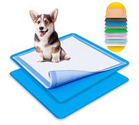 Skywin Soporte para almohadillas para orinar para perros, sin derrames, Wee Wee Wee Pad que funciona con la mayoría de las almohadillas de entrenamiento, fácil de limpiar y almacenar (2 unidades, azul
